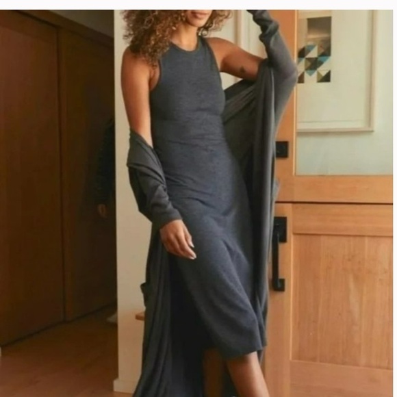 NWOT Lunya Restore Fitted Sleeveless Midi Lounge Dress - Picture 1 of 11